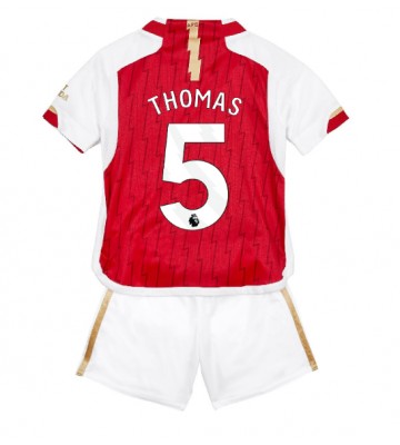 Arsenal Thomas Partey #5 Koszulka Podstawowych Dziecięca 2023-24 Krótki Rękaw (+ Krótkie spodenki)